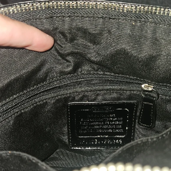 Coach Black and Tan Signature Tote - Picture 7 of 8